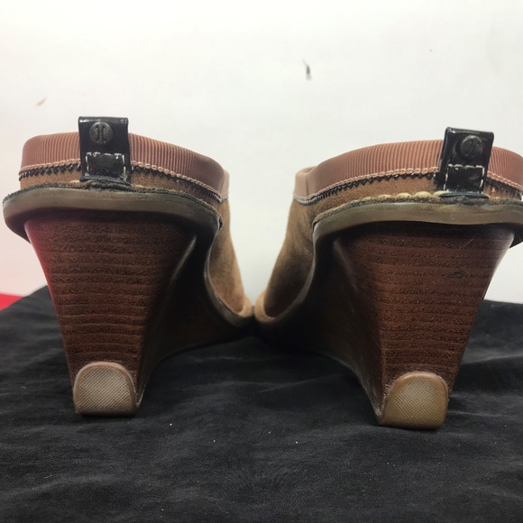 Cole Haan Suede Wedge Clogs 7 - Picture 5 of 8